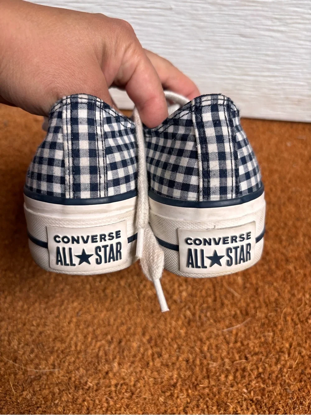 Converse Platform Navy Gingham Sneaker